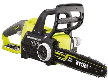 RYOBI 18 V ONE+ Brushless Akku-Kettensäge OCS1830, Schwertlänge 30 cm, bürstenloser Motor, werkzeugloses Kettenspannen, ohne Akku und Ladegerät