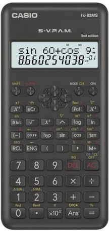 Casio FX-82MS-2 Wissenschaftlicher Taschenrechner, Batteriebetrieb, grau