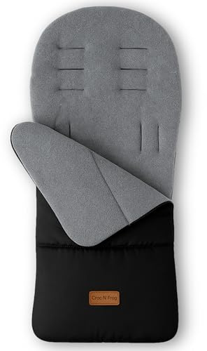 CrocnFrog Universal-Baby-Fußsack mit Wimpelkette – kuschelige Zehen für Kleinkinder, Schlafsack für Kinderwagen, Buggy, Kinderwagen und Kinderwagen, wasser- und winddicht, um das Baby zu schützen