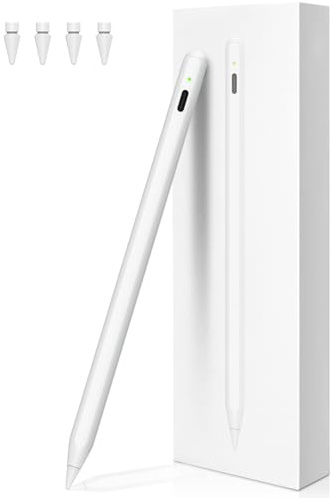 iPencil 2. Generation für ipad 2018-2025, Magnetische drahtlose Aufladung Stift für ipad Mit Handfläche Ablehnung& Neigung, Stylus Pen für iPad 6/7/8/9/10, Mini 5/6, Air 3/4/5 M2 M3, Pro 11 &12.9 M4