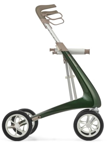 byACRE Carbon Ultralight Rollator, 4,8 kg, Britisches Renngrün, Kompakt | Weltweit leichtester Carbon Rollator mit Sitz für Senioren, faltbar, ultraleicht & klappbar, für drinnen & draußen
