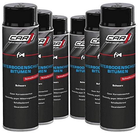 Unterbodenschutz 6 x 500 ml schwarz Bitumen Steinschlagschutz Spray Car1