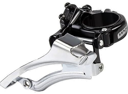 CYSKY Fahrrad Umwerfer 3 Fach, Passen 31,8 / 34,9mm Rohrdurchmesser, Mountainbike Kettenumwerfer Unterstützung von Oben oder unten ziehen