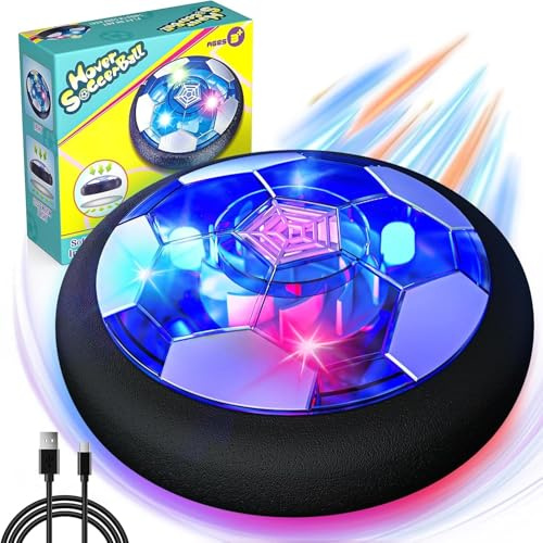 Hot Bee Fussball Geschenk Junge Air Power Fußball Indoor Kinder Hover Ball | Wiederaufladbar Kinderspielzeug, Geburtstag Weihnachten Geschenk ab 3 4 5 6 7 8-12 jahre Junge Schwebe Spielzeug Mädchen