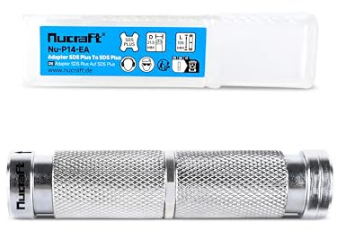 Nucraft Adapter SDS PLUS Aufnahme Verbinder passend für Bohrverlängerung | Bohrhämmer und Werkzeuge mit SDS PLUS Halterung
