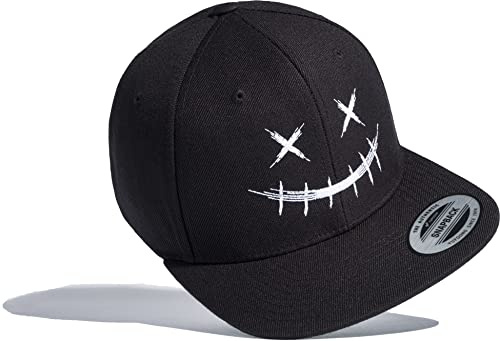 Baddery Cap Snapback - „Scary Smile“ - Bestickte Kappe | Bestickte Halloween Kappe für Herren & Damen