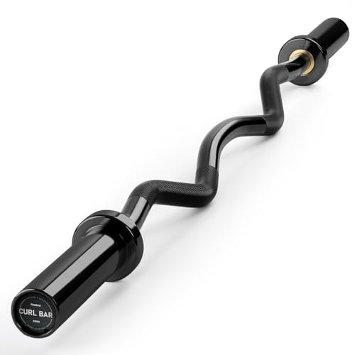 PhysKcal Profi SZ Curlstange, Super Hantelstange Curl Bar I Max. Gewichtsbelastung bis zu 367kg, Kurzhantel-Curlstange | EZ Curl Bar für Bizeps und Trizeps
