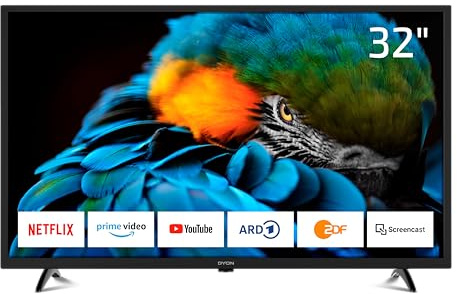 DYON Smart 32 XT 32 Zoll HD Smart TV WLAN Triple Tuner Hotelmodus | 32 Zoll HD Smart TV mit WLAN, Triple-Tuner, Hotelmodus, CI+, HbbTV sowie Netflix- und Prime-Video-Schnelltasten