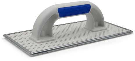 DEWEPRO WDVS und Porenbeton Schleifbrett Raspelbrett - Reibebrett mit verzinktem Stahlblech-Raspelbelag - 270x130mm - Egalisierungsbrett - Handschleifer