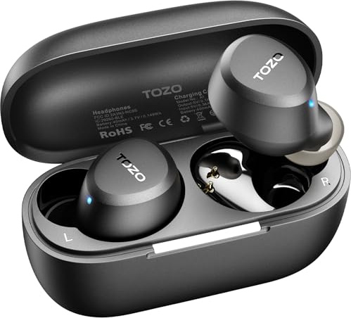 TOZO A1 Kabellose Bluetooth Kopfhörer In-Ear Mini Earbud App-Steuerung IPX5 | 32 EQ Modi, 32 Std. Akku, BT 5.3, Leicht und Bequem Design für kleine Ohren und ausgewogener Klang für Alltag, Reisen, Sport