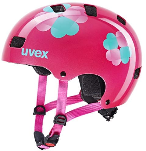 uvex Kid 3 - robuster Fahrradhelm für Kinder- individuelle Größenanpassung - optimierte Belüftung - pink Flower - 55-58 cm