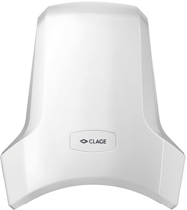 CLAGE WHT Warmlufthändetrockner berührungslos in Weiß mit Infrarotsensor | energieeffizient, schnelle Trocknung, ideal für Büro, Gastronomie & öffentliche Bereiche, VDE-GS geprüft, 7000-70300