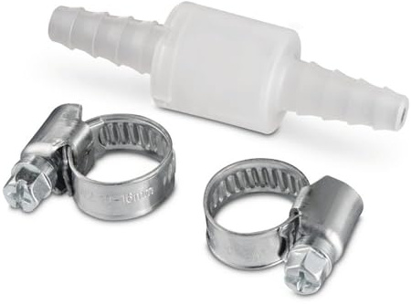 Xavax Rückschlagventil mit 2 Schlauchschellen (für Ablaufschläuche bis 10 mm Durchmesser, verhindert Rückfluß von Abwasser, u.a. für Waschmaschine, Wäschetrockner, Kondenstrockner geeignet)