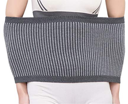 Afinder Damen Herren Kinder Elastisch Wärmegürtel Rückenwärmer Weiche Dicken Kaschmir Nierenwärmer Rückenstützgürtel Leibwärmer Hüftwärmer Winter Nieren Wärmer Bauch Taille Unterstützung Grau