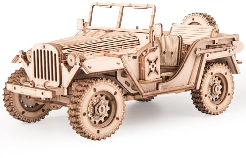 ROWOOD 3D Puzzle Holz Auto, Rennwagen Modellbau Für Erwachsene, DIY Holzpuzzle Modellbausatz Basteln Für Kinder. Geschenke Für Männer Und Frauen