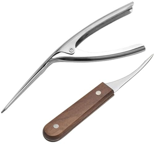 Garnelen-Deveiner-Werkzeug, Garnelenschäler, 2-teiliges Garnelenschäler-Set, Garnelen-Reiniger, Garnelen-Reiniger, Garnelen-Deveiner-Werkzeug, Reiniger, Schäler von Garnelen, Außenschalen,