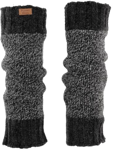 Wollstulpen aus Nepal, Beinstulpen aus Schurwolle, Fleece | Wunderbar warme Stulpen, ideal für kalte Tage, Unisex, handgestrickt, vielseitig einsetzbar, einzigartiges Design.