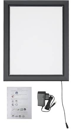 LED Plakatrahmen 40×50cm Beleuchtet - Hochwertiger Leuchtrahmen für Werbung und Brillante Displays - Posterhalter Mit LED Beleuchtung und Wandmontage