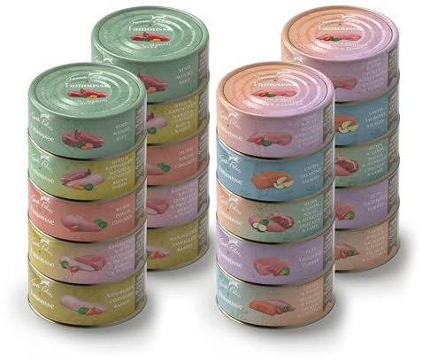 Terra Felis Kennenlernpaket Famousse Nassfutter, 20x80g I Premium Katzennahrung in 100% Lebensmittelqualität Aller Rohstoffe I Hergestellt in Bayern I Zucker- & getreidefrei | Alleinfuttermittel