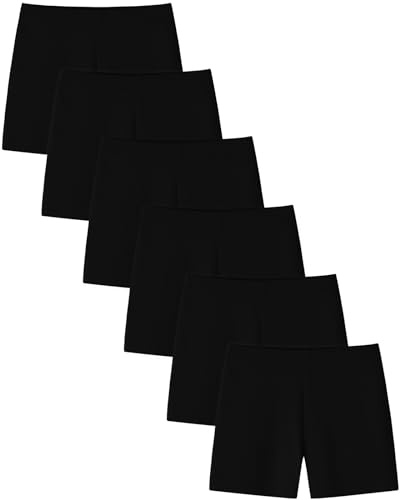 Adorel Mädchen Kurze Leggings Baumwolle Sommer Shorts Hosen Unterrock 6er-Pack