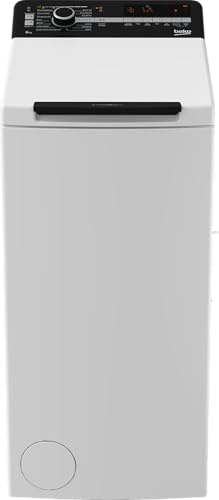 Beko BTL1WFP10622DE freistehende Waschmaschine, Waschvollautomat, 6 kg, Toplader, 1200 U/min, Hygiene+ allergikergeeignet, Express, Weiß