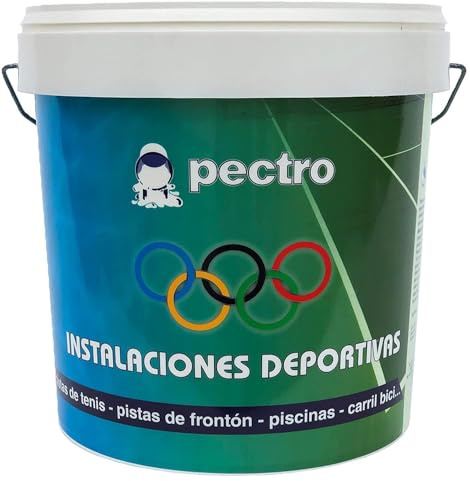 PECTRO Bodenfarbe Betonfarbe Innen- und Außenbereich 4 L - Farbe für sportanlagen keller terrasse abstellraum garage tennisplätz padelplätze – Farben (4 L, Grau)
