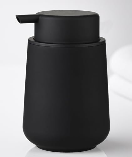 Schaumseifenspender – Moderner Seifenspender Schaum & Schaumspender – Eleganter Seifenschaumspender schwarz matt für Bad & Küche, tropffrei, große Öffnung, 320 ml