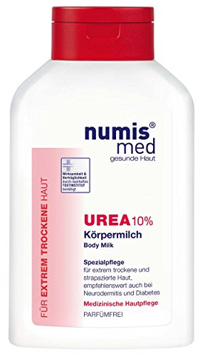 numis med Körpermilch mit 10% Urea - Hautberuhigende Bodylotion | für extrem trockene, zu Juckreiz neigende Haut - vegane Hautpflege ohne Silikone, Parabene & Mineralöl - Lotion 6x 300 ml