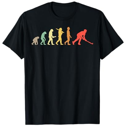 Retro Hockey Evolution Geschenk für Hockeyspieler T-Shirt