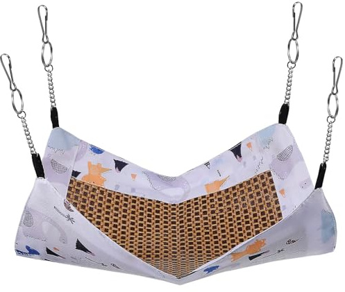 POPETPOP Hamster-Hängematte Atmungsaktiv Kleintier-Hängebett Für Hamster Ratten Meerschweinchen Käfig 13.4 X 13 Zoll Abnehmbar Waschbar