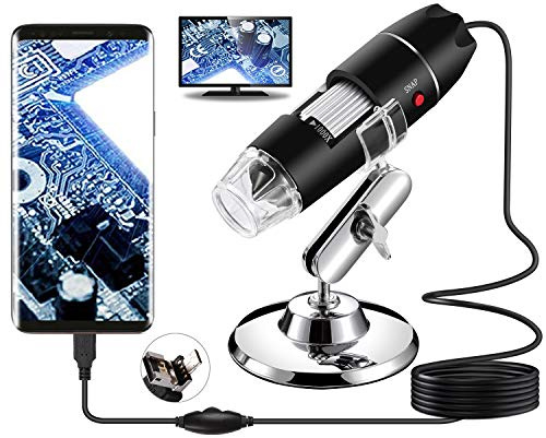 USB Digital Mikroskop, Bysameyee Handheld 40X-1000X Vergrößerung Endoskop, 8 LED Mini Videokamera für Windows 7/8/10 Mac Linux Android (mit OTG)