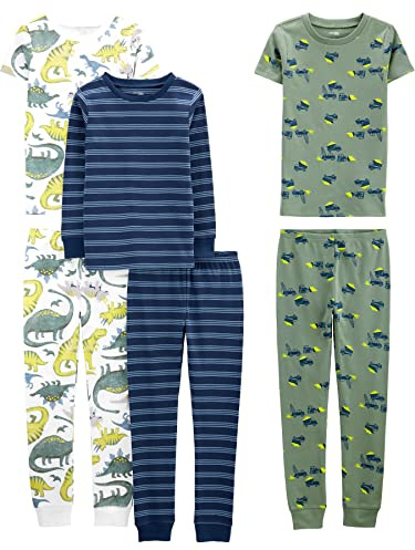 Simple Joys by Carter's Jungen 6-piece Snug Fit Cotton Pajama Set Pyjamaset (3er Pack)