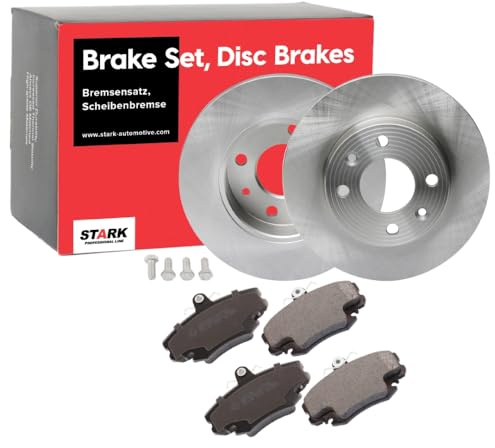 STARK Bremsen Set Vorne 238mm Bremsscheiben und Beläge Komplett Kompatibel mit RENAULT Clio 2 BB0/1/2, CB0/1/2 Twingo 1 C06 Megane 1 BA0/1, DACIA SANDERO