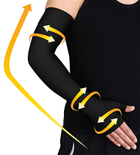 Beister Lymphödem Medizinische Kompression Arm Sleeve Damen & Herren (1 Stück), 20-30 mmHg Kompressionsärmel,Handfläche & Handgelenk & Arm Supports,Ellenbogenbandage,Armbandage für Arthritis,Tennisarm