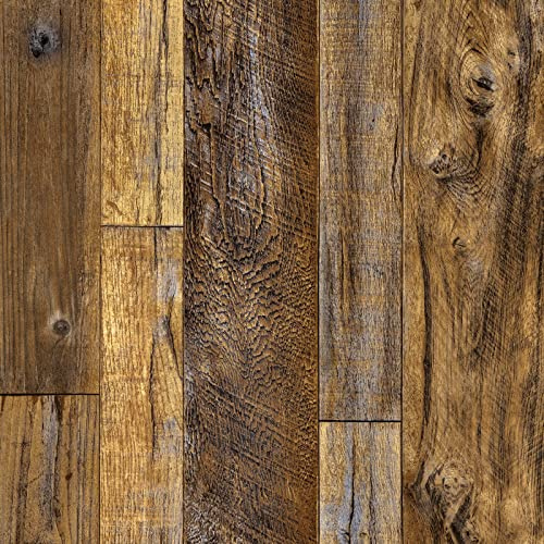 Abyssaly Selbstklebende Möbelfolie Braun Holzoptik für Möbel | 44 x 300cm Klebefolie Möbel Holzoptik Geeignet für die Umgestaltung von Schränken, Tischen Fensterbank Klebefolie Küche