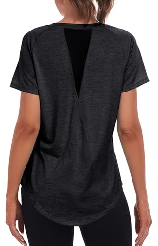 Jlowesun Sportshirt Damen Funktionsshirt Sport Tshirt Kurzarm Fitness
