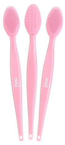 MSQ 3 Stück Silikon Peeling Lippenpinsel, Lippen Peeling Bürste Lippenbürste Doppelseite Nase Saubere Pinsel