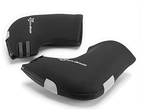 ROCKBROS Lenkerhandschuhe Fahrrad, Lenkerstulpen Winter Thermo Winddicht | Wasserabweisend Reflektierend, für Fahrrad MTB E-Bike Roller Scooter