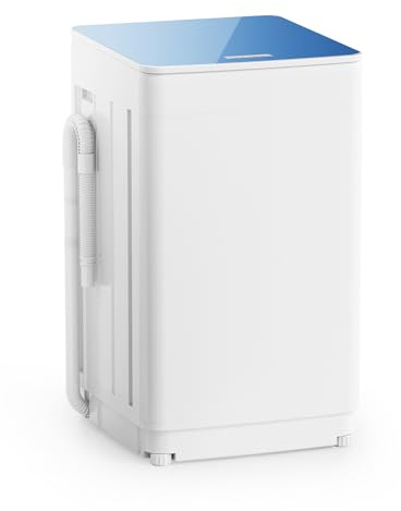 Auertech 8,2 kg Tragbare Waschmaschine, Vollautomatische Tragbare Waschmaschine mit LED-Anzeige, 7 Waschzyklen, 4 Wasserstufen, Toplader-Waschmaschine für Wohnung, RV