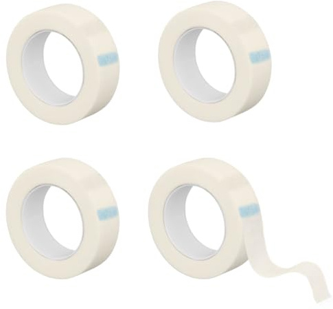 Diffaxy 4 Rollen Medizinisches Klebeband, Mikroporöses und Atmungsaktives Medizinisches Klebeband 1.25 cm x 9.1m zur Fixierung und Unterstützung, Selbstklebendes Mullband und Bandagen