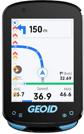 GEOID CC600 GPS Fahrradcomputer, 2,4-Zoll-Farbbildschirm, Kabellos Wasserdicht Fahrrad Tacho, Streckennavigation, Benutzerdefinierte Daten, Mehrere Sprachen, WiFi&Bluetooth&ANT+