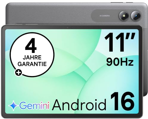 TABWEE Tablet 11 Zoll Android 16, 24GB RAM, 128GB ROM | Widevine L1, 90 Hz Display, 2 TB erweiterbar, 8000 mAh Akku, 5 & 2,4 GHz WLAN, für Schüler und Erwerbstätige