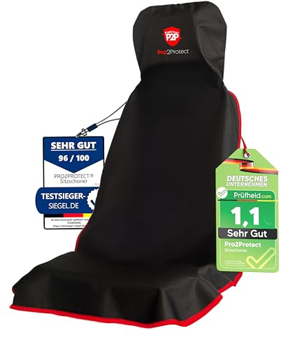 Pro2Protect [2X Test SEHR GUT] Autositzschoner Vordersitze | WASSERDICHT | 1er Set | Autositzbezüge Sitzauflage Sitzbezüge Auto | Schonbezug vorne Autositzauflage Sitzschoner Auto Zubehör Innenraum