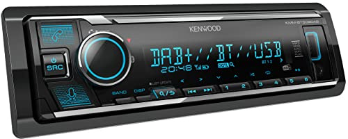 Kenwood KMM-BT508DAB - USB-Autoradio mit DAB+ & Bluetooth Freisprecheinrichtung (Amazon Alexa, Soundprozessor, USB, AUX, 2 x Pre-Out 2.5 V, 4 x 50 Watt, VAR. Beleuchtung, inkl. DAB+ Antenne)