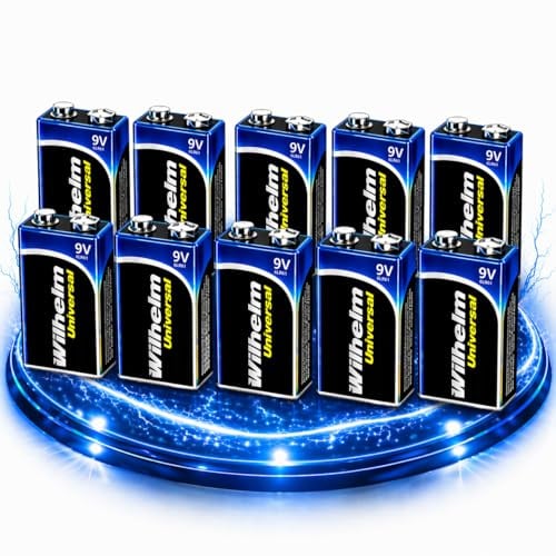 Wilhelm Universal Batterien AA Mignon AAA Mikro 9V Block (9V Block, 10)