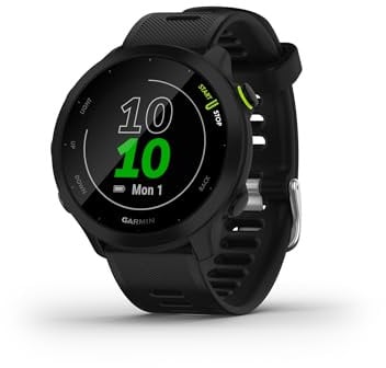 Garmin Forerunner 55 – GPS-Laufuhr mit 1,04“ Always-On-Farbdisplay, täglichen Trainingsempfehlungen, Laufzeitprognose, 15+ Sport-Apps, bis zu 14 Tagen Akkulaufzeit