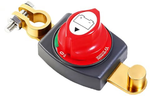 Batterietrennschalter Hauptschalter 12V/24V, Batterieschalter Autobatterie Trennschalter, Batterieschalter Auto Batterie Trennschalter 12V-48V für Auto, Bus, Truck, Marine, Motorrad