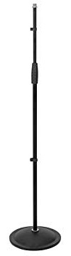 OMNITRONIC Mikrofonstativ 85-157cm sw | Mikrofonstativ mit stabilem Rundfuß