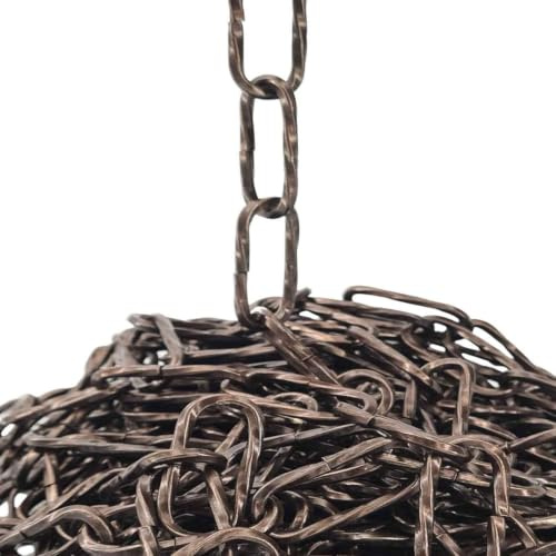 1,5 m Lampenkette Braun gedrehte Rundgliederkette Ø 3,5 mm Stahl Zierkette brüniert für Pendelleuchten Kronleuchter Aufhängung