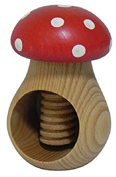 Wooden World Nussknacker aus Holz - Fliegenpilz - aus naturbelassenem Buchenholz